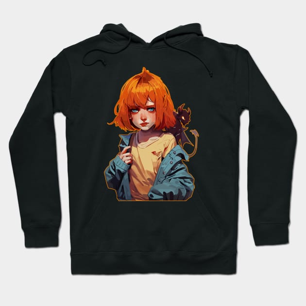 Angel girl with devil on shoulder Hoodie by TomFrontierArt